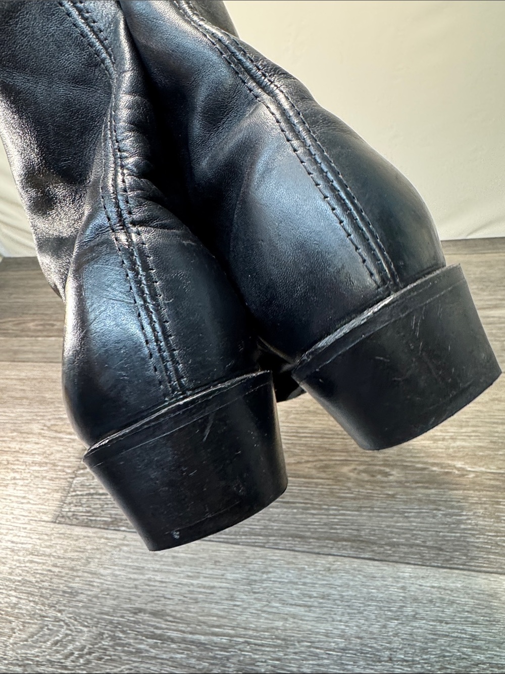 HH Men's Black Leather Ankle Boots Sz 10.5 (h26) - Picture 5 of 8